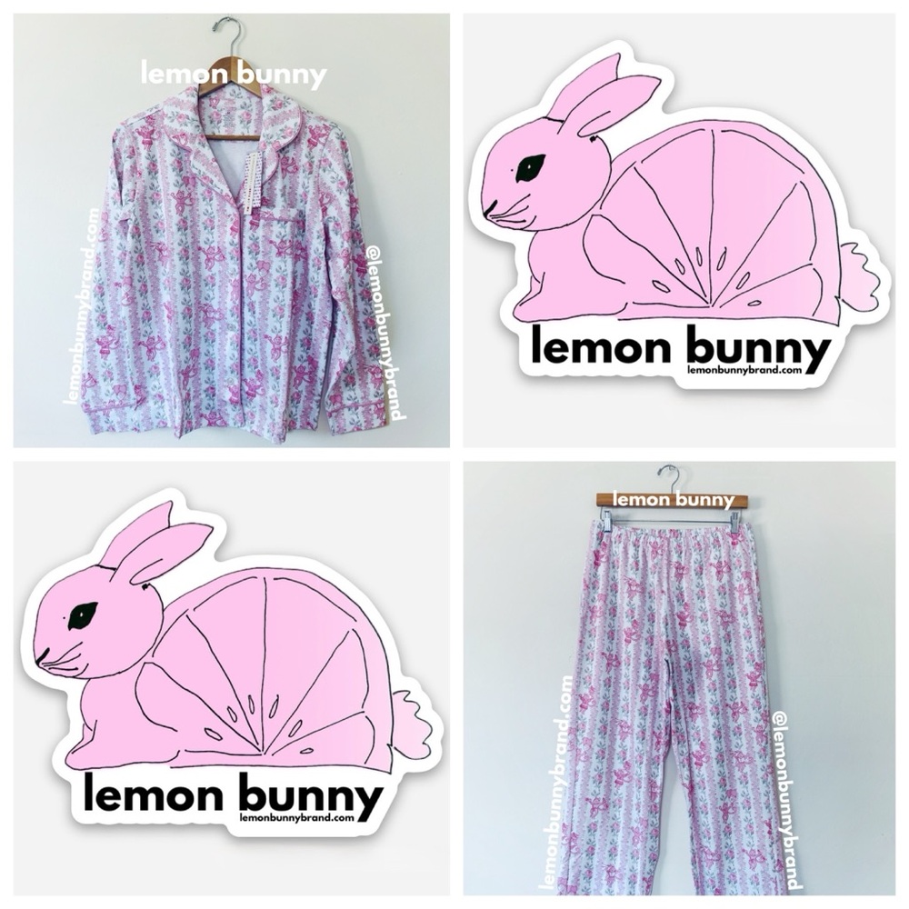 Roller Rabbit x LoveShackFancy Heirloom Monkey Long Sleeve Polo Pajamas PalePink